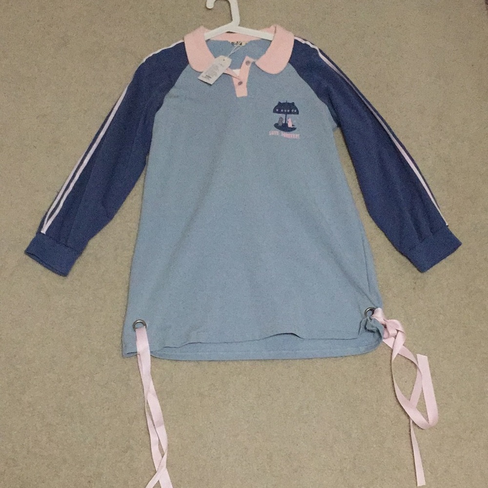 Harajuku Pastel Collared Ribbon Dress [new]